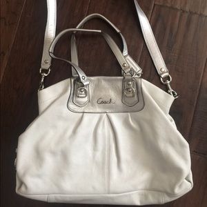 White Leather Coach Purse
